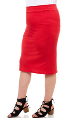 ASK-9014PTX Plus Size High Waisted Pencil Skirt | Made in USA | Azules Wholesale