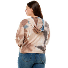 ATP-2332FTX-Plus Size Women's Hooded Long Sleeves Tie Dye to | Made in USA | Azules Wholesale