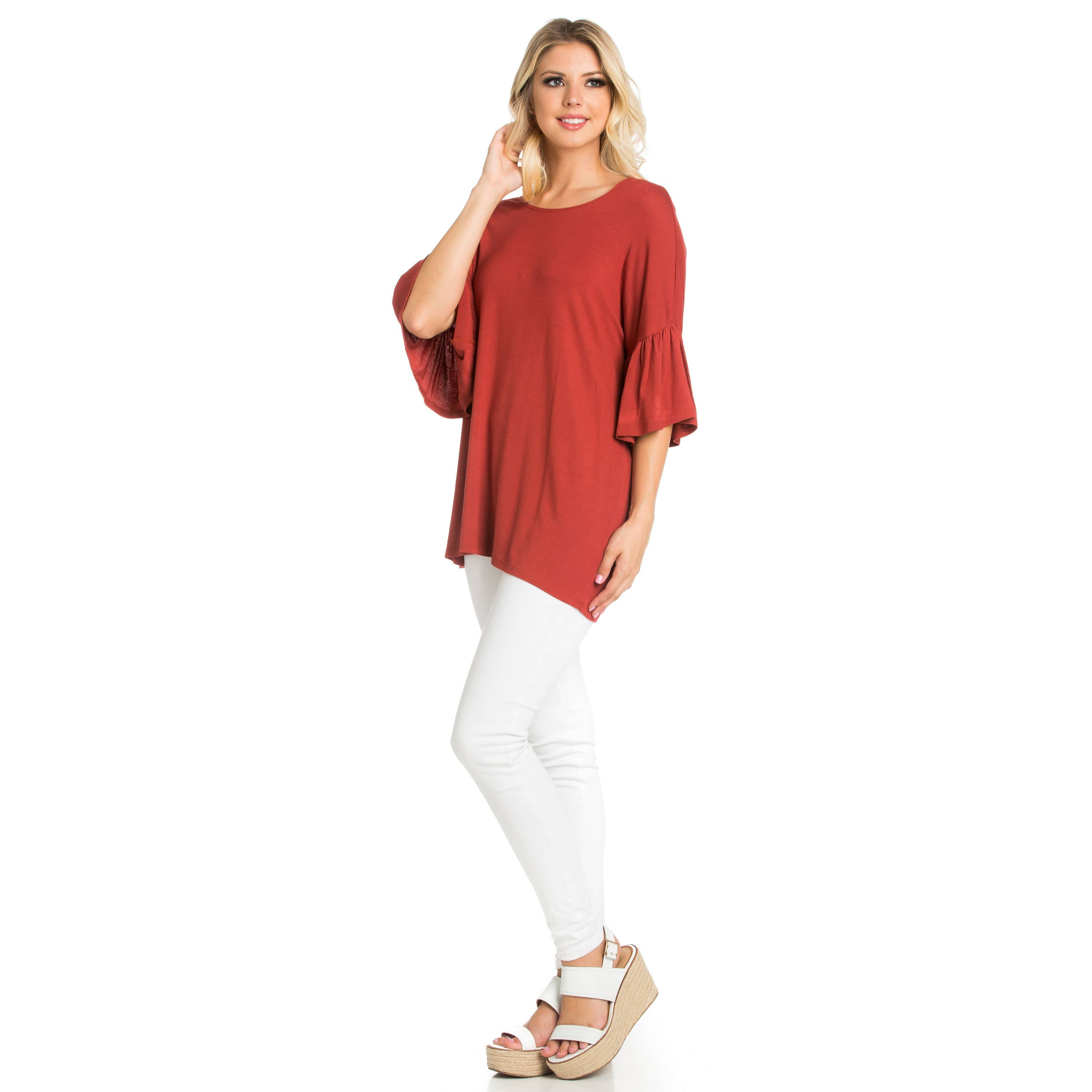 ATP-2281RS Bell-Sleeve Tunic | Made in USA | Azules Wholesale