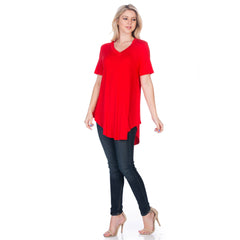 ATP-2299RS Relaxed V-Neck Short Sleeve Top | Made in USA | Azules Wholesale