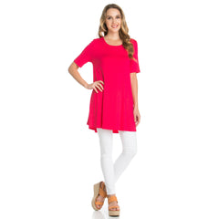 ATP-2268RS Short Sleeve A-Line Tunic | Made in USA | Azules Wholesale