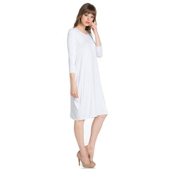 ADM-8255RS 3/4 Sleeve Midi Dress | Made in USA | Azules Wholesale