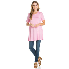 ATP-2268RS Short Sleeve A-Line Tunic | Made in USA | Azules Wholesale