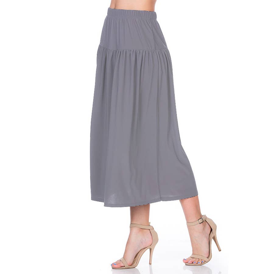 ASK-9026PS Contemporary Midi Skirt | Made in USA | Azules Wholesale