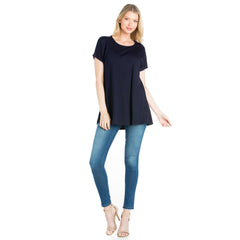 ATP-2277RS Basic Cap Sleeve Tunic | Made in USA | Azules Wholesale