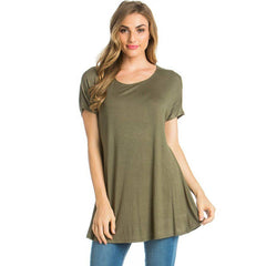 ATP-2277RS Basic Cap Sleeve Tunic | Made in USA | Azules Wholesale