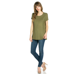 ATP-2277RS Basic Cap Sleeve Tunic | Made in USA | Azules Wholesale