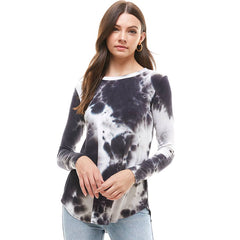 ATP-2270RS-Crew Neck TIE DYE Long Sleeve Top | Made in USA | Azules Wholesale