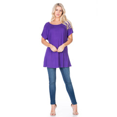 ATP-2277RS Basic Cap Sleeve Tunic | Made in USA | Azules Wholesale