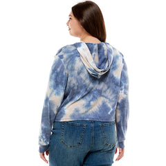 ATP-2332FTX-Plus Size Women's Hooded Long Sleeves Tie Dye to | Made in USA | Azules Wholesale