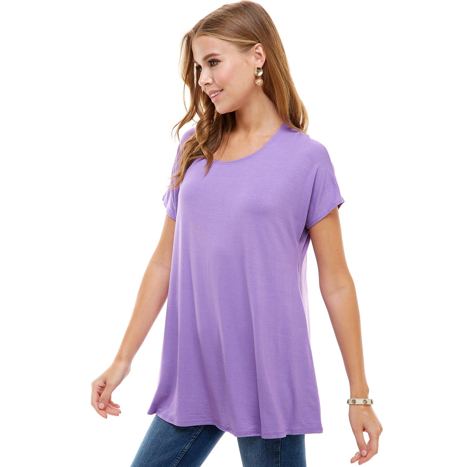 ATP-2277RS Basic Cap Sleeve Tunic | Made in USA | Azules Wholesale