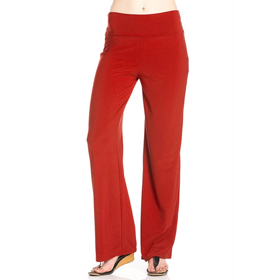 APT-1009PS-PALAZZO-Solid Office Palazzos Pants | Made in USA | Azules Wholesale