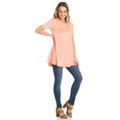 ATP-2268RS Short Sleeve A-Line Tunic | Made in USA | Azules Wholesale