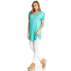 ATP-2277RS Basic Cap Sleeve Tunic | Made in USA | Azules Wholesale