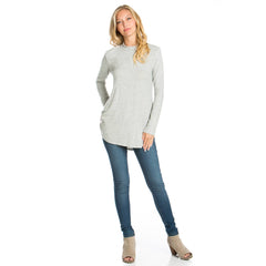 ATP-2289HC Mock Neck Long Sleeve Knit Tunic | Made in USA | Azules Wholesale