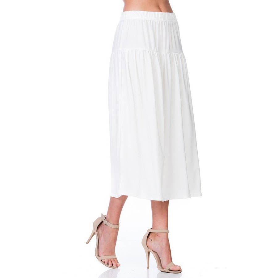 ASK-9026PS Contemporary Midi Skirt | Made in USA | Azules Wholesale