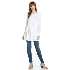 ATP-2271RS Long Sleeve Ruffle Hem Tunic | Made in USA | Azules Wholesale