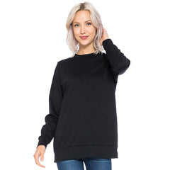 ATP-2323FT-Women's Solid Boy Friend Fit Tunic | Made in USA | Azules Wholesale