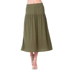 ASK-9026PS Contemporary Midi Skirt | Made in USA | Azules Wholesale