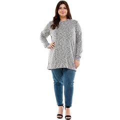 ATP-2301HCX-Plus Size Long Sleeve Pullover Sweater Tunic | Made in USA | Azules Wholesale