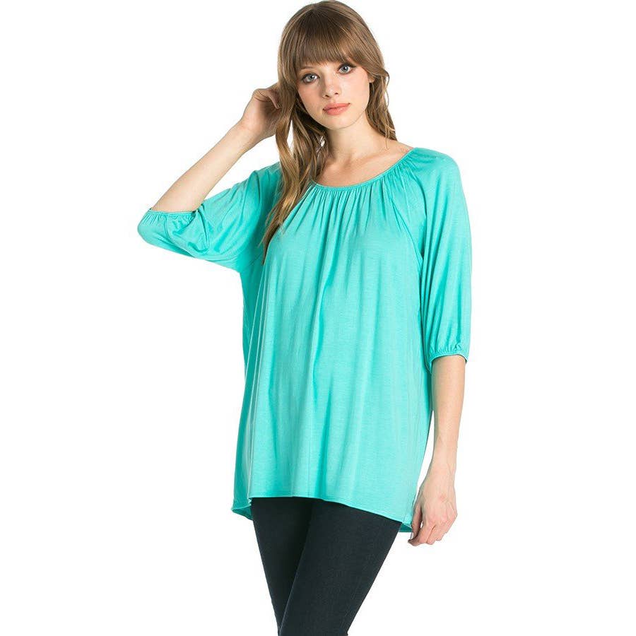 ATP-2272RS Elastic Short Sleeve Tunic | Made in USA | Azules Wholesale