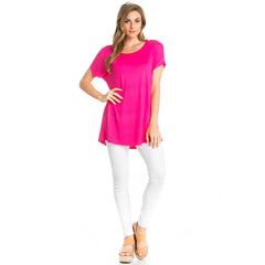 ATP-2277RS Basic Cap Sleeve Tunic | Made in USA | Azules Wholesale