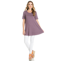 ATP-2268RS Short Sleeve A-Line Tunic | Made in USA | Azules Wholesale