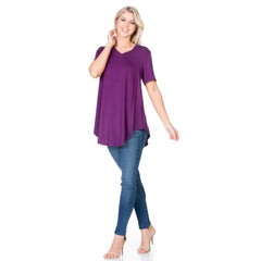 ATP-2299RS Relaxed V-Neck Short Sleeve Top | Made in USA | Azules Wholesale