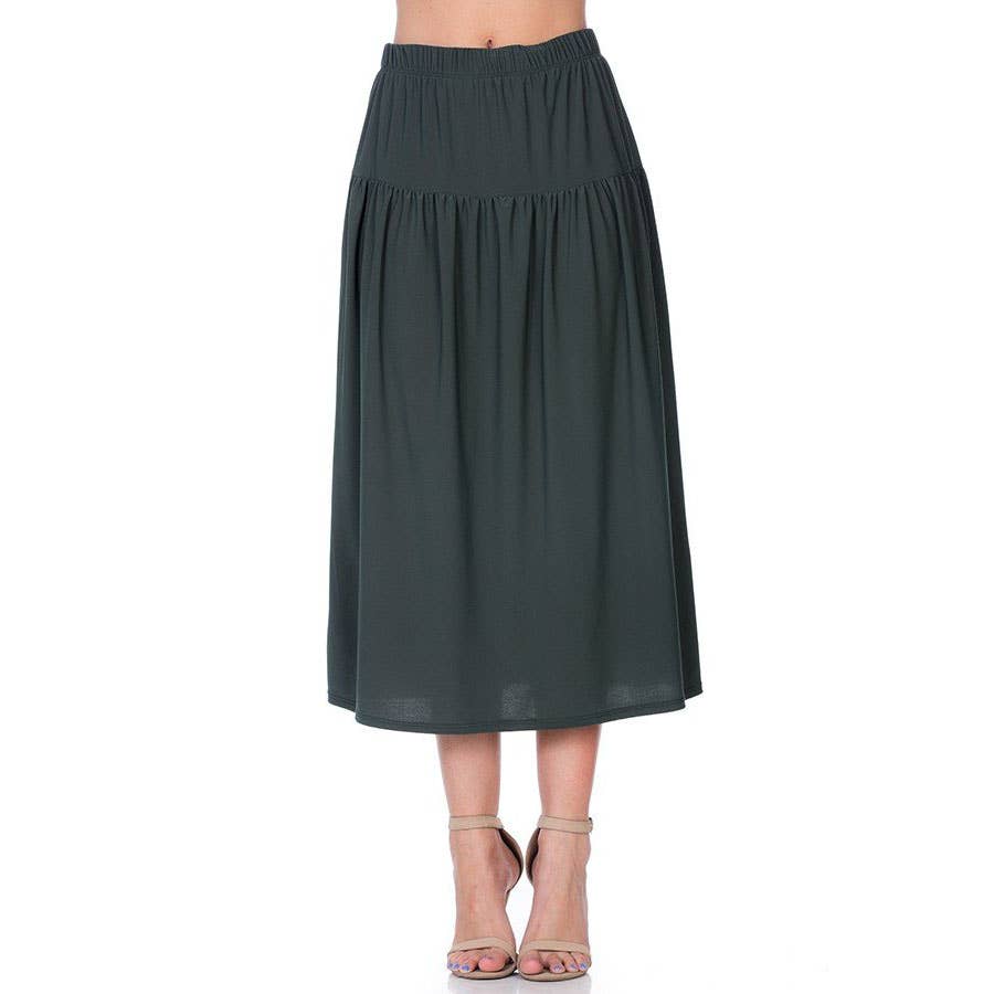 ASK-9026PS Contemporary Midi Skirt | Made in USA | Azules Wholesale