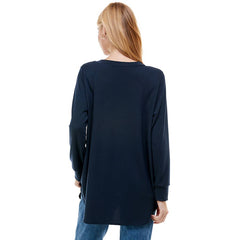 ATP-2321FT-Women's Oversized Long Sleeve Crew Neck Tunic | Made in USA | Azules Wholesale