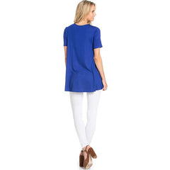 ATP-2268RS Short Sleeve A-Line Tunic | Made in USA | Azules Wholesale