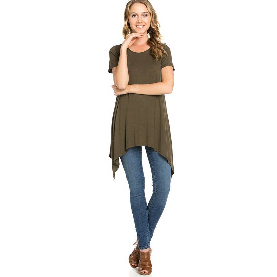 ATP-2267RS Piko Short Sleeve Tunic | Made in USA | Azules Wholesale