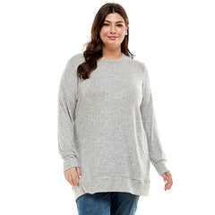 ATP-2301HCX-Plus Size Long Sleeve Pullover Sweater Tunic | Made in USA | Azules Wholesale