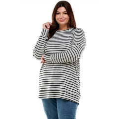 ATP-2301HCX-Plus Size Long Sleeve Pullover Sweater Tunic | Made in USA | Azules Wholesale