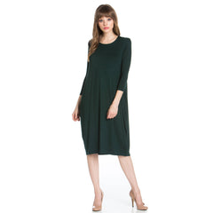 ADM-8255RS 3/4 Sleeve Midi Dress | Made in USA | Azules Wholesale