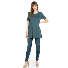 ATP-2268RS Short Sleeve A-Line Tunic | Made in USA | Azules Wholesale