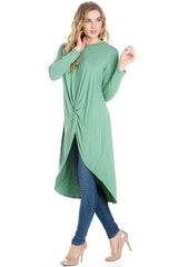 ATP-2302RS Long Sleeve Fit Flare Tunic TOP